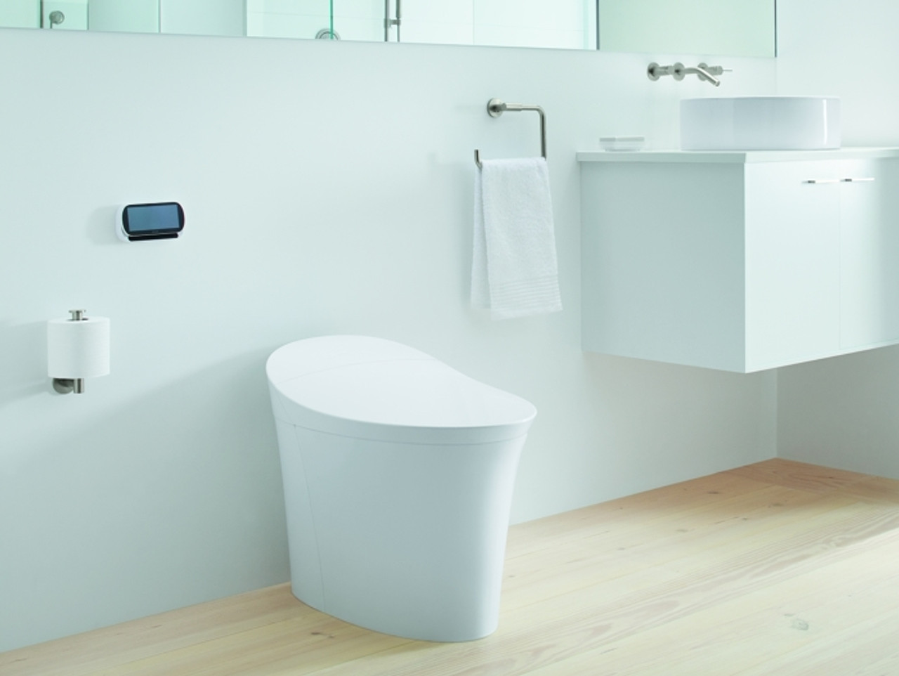 Kohler Veil Intelligent Skirted One Piece Elongated Dual Flush Toilet Royal Bath Place