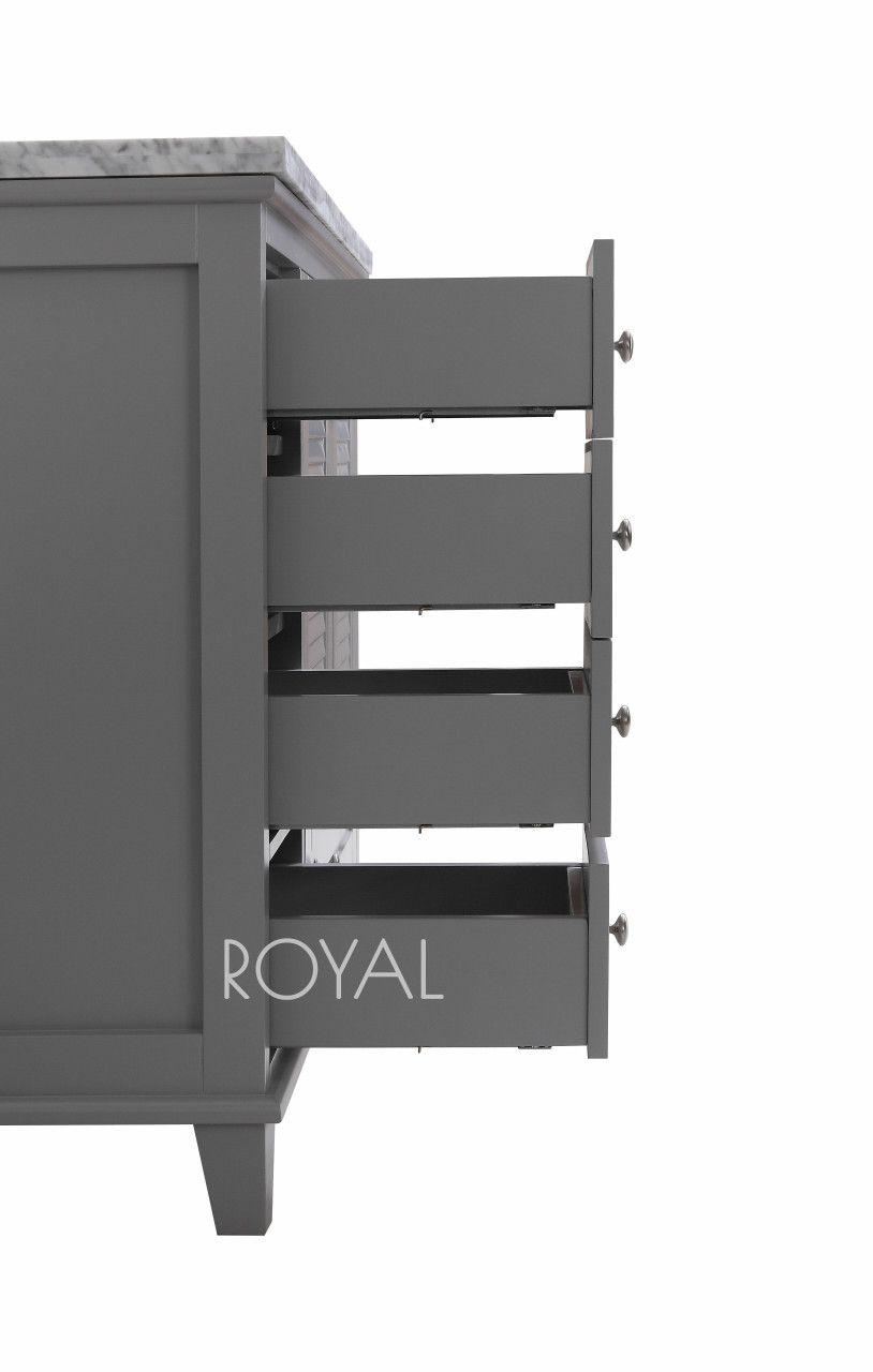 Royal Keyes 40 inch Gray Offset Right Sink Bathroom Vanity