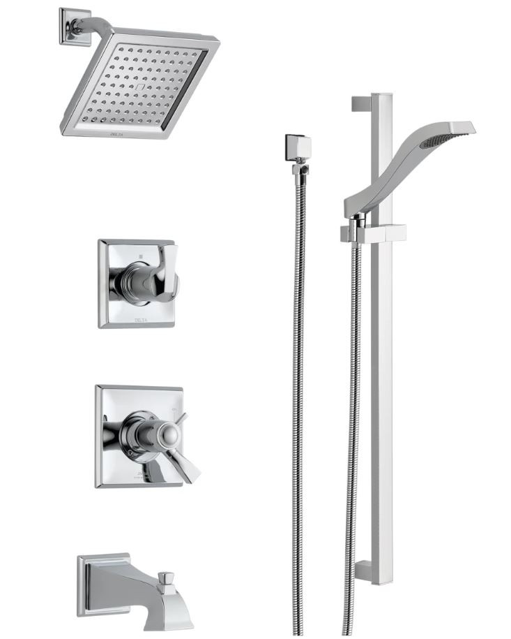 Delta TempAssure 17T Series Thermostatic Tub and Shower System with Volume Control, Shower Head