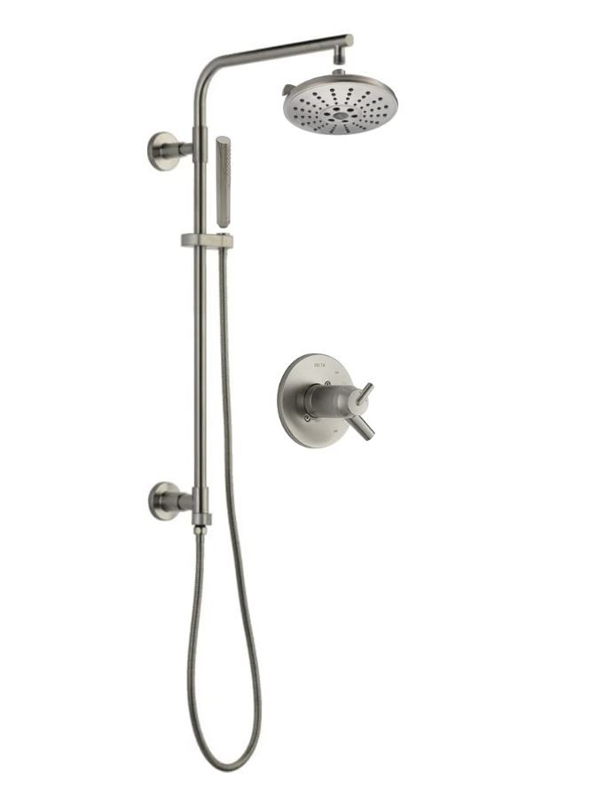Delta Trinsic Thermostatic Shower System with Shower Head, Hand Shower