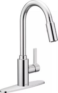 Moen Genta Pull-Down Spray Kitchen Faucet with PowerClean ...