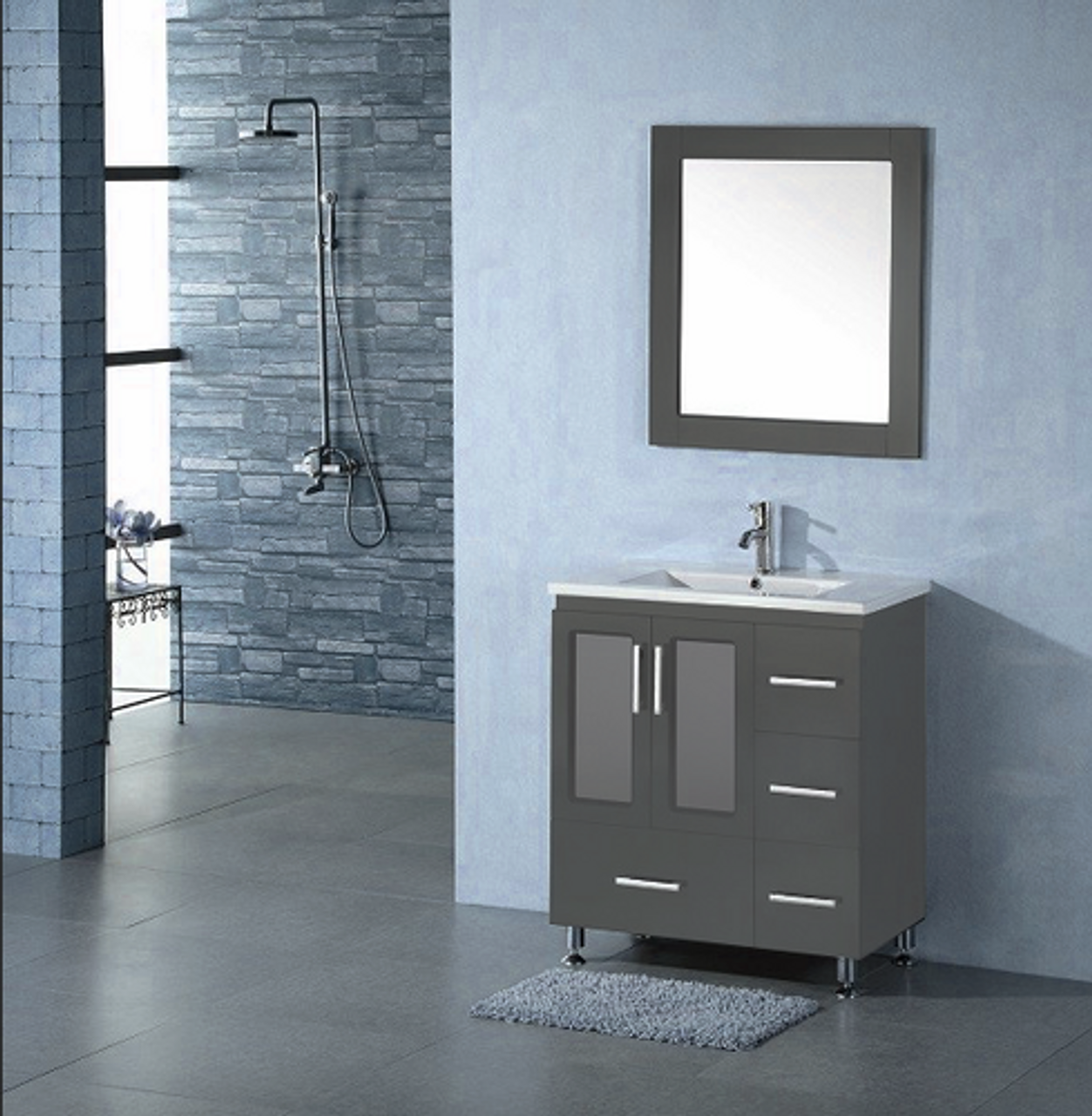 Royal Luxe 30 inch Gray Bathroom Vanity