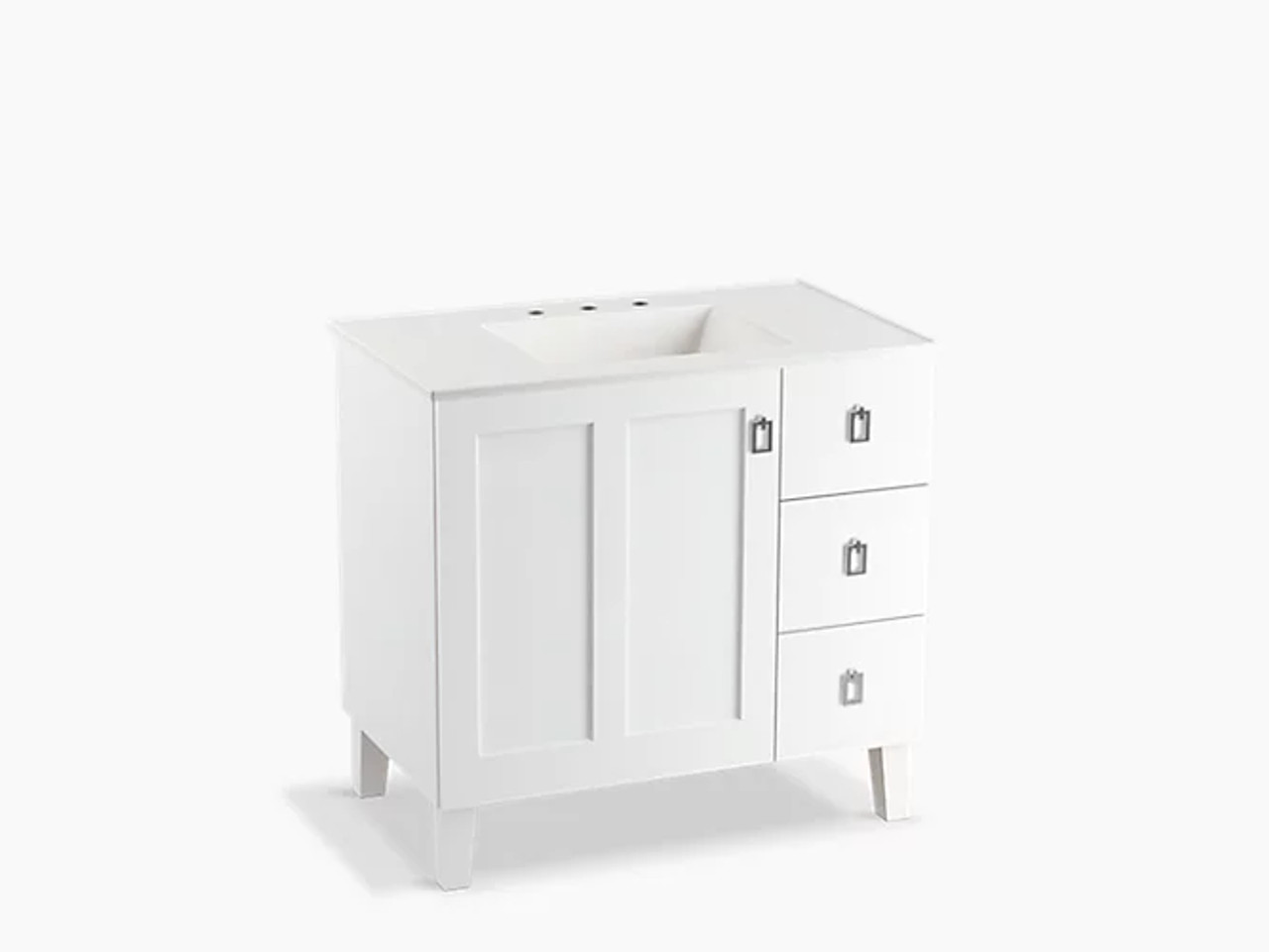 SSWW Bathroom Vanity- Cabinet door with 3 drawers