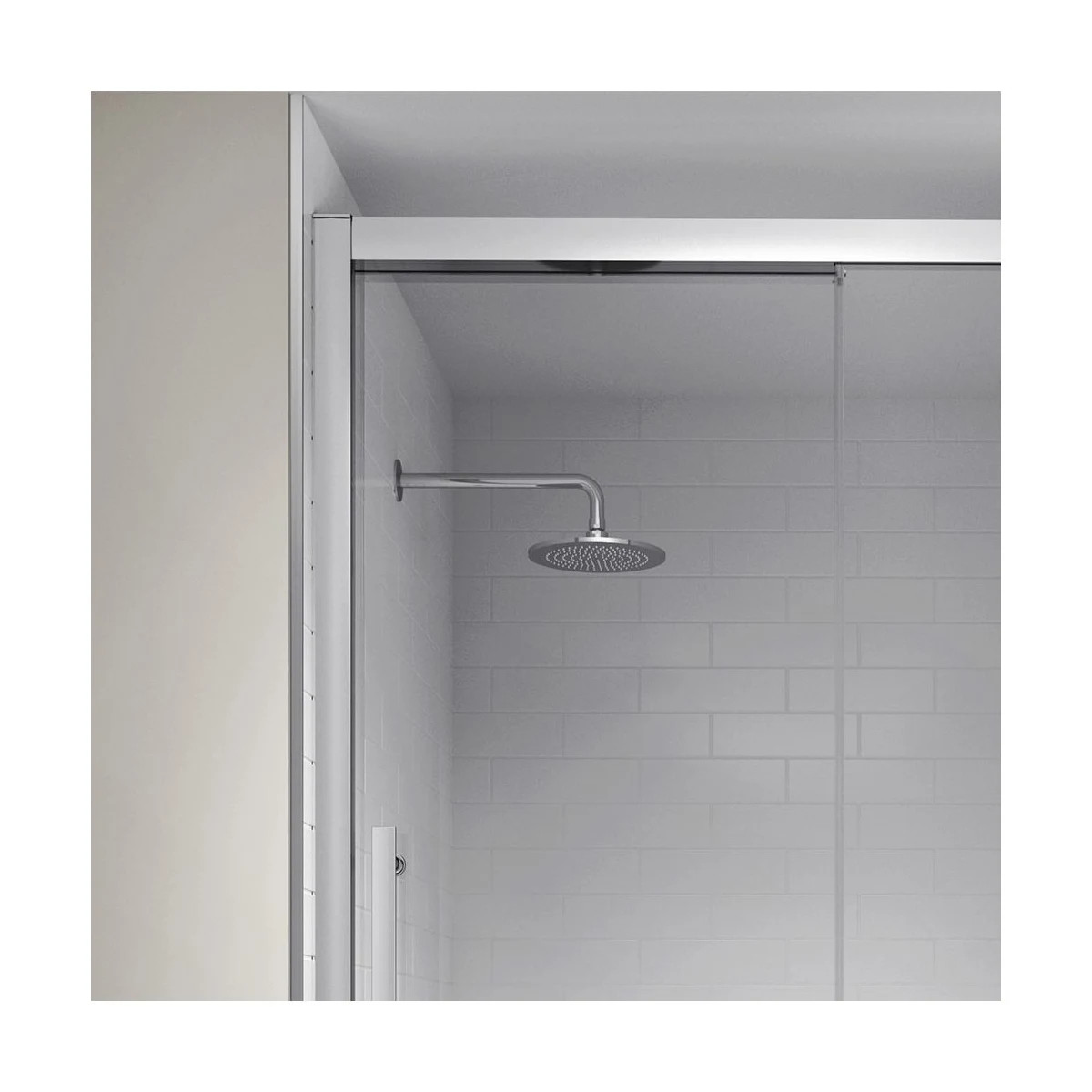 Jacuzzi 76" High x 48" Wide Sliding SemiFrameless Shower Door with