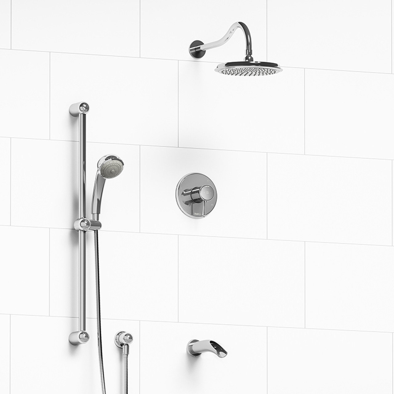 Riobel Retro 3-Way Thermostatic Shower System Chrome Finish - Royal Bath  Place