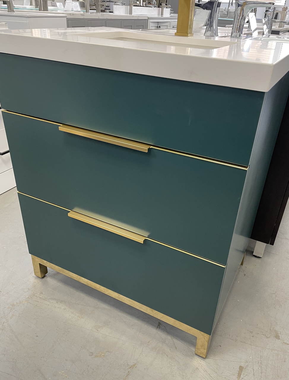 Mercer 30 inch Hunter Green Bathroom Vanity