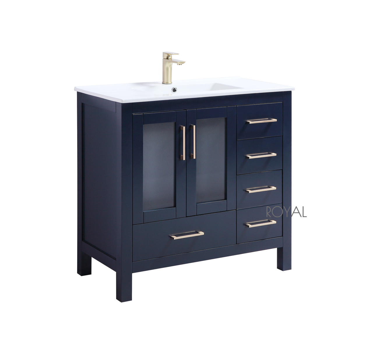 Royal Wasaga 36 inch Bathroom Vanity Navy Blue
