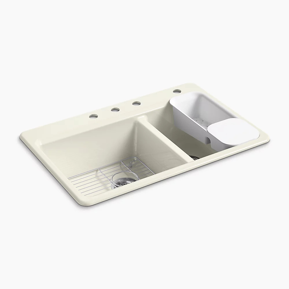 Kohler Riverby® 33" top mount doublebowl workstation kitchen sink