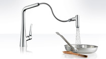 Hansgrohe Metris 2-Spray HighArc Kitchen Faucet, Pull-Out