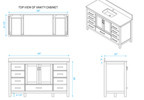 Royal Palmera 60” Espresso Single Sink Bathroom Vanity