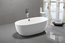 Seabreeze 67 inch modern freestanding soaking bathtub