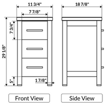 Royal Kennedy 13-Inch Side Linen Cabinet in White
