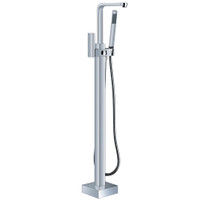 Sussex collection modern chrome floor mount bathtub filler