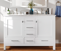Royal Palmera 48 inch Double Sink White Bathroom Vanity *NOW IN STOCK