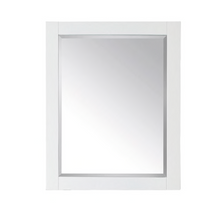Royal series 24 inch white wooden framed bathroom mirror