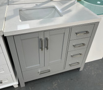 Royal Key West Collection 36 inch Gray Bathroom Vanity  Left Offset