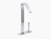 Kohler Loure® tall single-handle bathroom sink faucet with lever handle in Polished Chrome