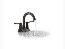 Kohler Worth® two-handle 4" centerset bathroom faucet in Oil Rubbed Bronze