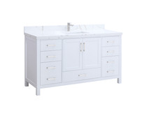 Royal Palmera 55 inch White Bathroom Vanity