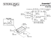 Sterling Ensemble™, Series 7112, 60" x 32" Bath - Left-hand Drain