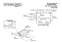 Sterling Ensemble™, Series 7112, 60" x 32" Bath - Right-hand Drain