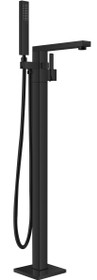 Royal Sedona Midnight Square Freestanding Tub Filler in Matte Black