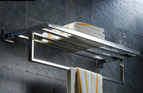 St. Catherine  Towel Rack in Brushed Stainless Steel