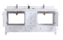 Royal Keyes 72 inch White Double Sink Bathroom Vanity