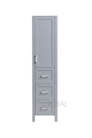 Royal York 78 inch tall gray bathroom linen tower cabinet