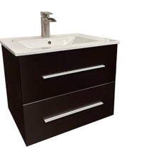 Royal Zoom 24 inch Espresso Wall Mount Bathroom Vanity