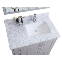 Royal Keyes 36 inch Gray Offset Right Sink Bathroom Vanity