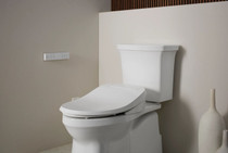 Kohler C3-430 Elongated Closed Front Bidet Seat with Heated Seat, Quiet-Close Lid, Quiet-Release Hinges, and LED Lighting