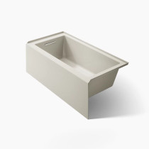 Kohler Underscore® 60" x 30" alcove bath, left drain - Biscuit