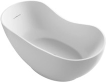 Kohler Abrazo 66" Free Standing Resin Soaking Tub with Center Drain, Drain Assembly and Overflow