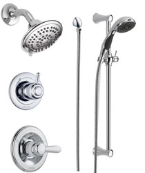Delta Monitor 14 Series Single Function Pressure Balanced Shower System with Shower Head, and Hand Shower - Includes Rough-In Valves var2