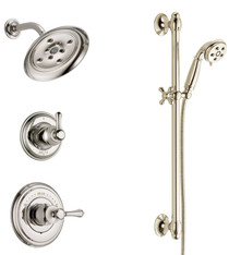 Delta Monitor 14 Series Single Function Pressure Balanced Shower System with Shower Head, and Hand Shower - Includes Rough-In Valves - Cassidy