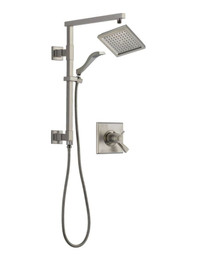 Delta Dryden Thermostatic Shower System with Shower Head, Hand Shower, Slide Bar, Hose, and Valve Trim