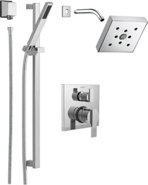 Delta Ara pressure-balanced shower system with hand shower and slide bar