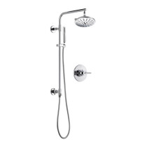 Delta Trinsic Pressure Balanced Shower System with Shower Head, Hand Shower, Slide Bar, Hose, and Valve Trim -  Chrome