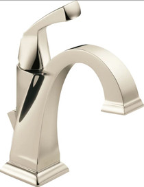 Delta Dryden Single Hole Bathroom Faucet with Diamond Seal Technology - Includes Pop-Up Drain Assembly