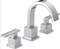 Delta Vero Widespread Bathroom Faucet with Pop-Up Drain Assembly - Includes Lifetime Warranty