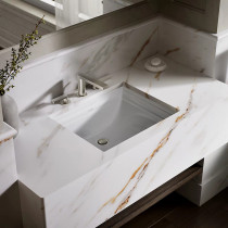 Kohler Memoirs® 20" rectangular undermount bathroom sink - White