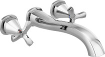 Delta Stryke Wall Mounted Tub Filler with Cross Handles