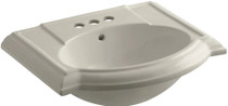 Kohler Devonshire 24" Pedestal Bathroom Sink with 3 Holes Drilled and Overflow