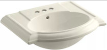 Kohler Devonshire 24" Pedestal Bathroom Sink with 3 Holes Drilled and Overflow