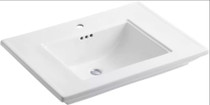 Kohler Memoirs Stately 30" Fireclay Pedestal Bathroom Sink with 1 Hole Drilled and Overflow