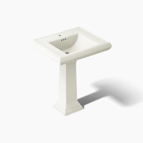 Kohler Memoirs® Classic 27-1/4" rectangular pedestal bathroom sink - Biscuit