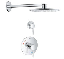 Grohe SmartControl Shower System with Shower Head, Valve Trim, Diverter Trim, and Shower Valve in Chrome 
