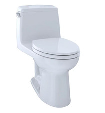TOTO Eco UltraMax One Piece Elongated 1.28 GPF ADA Toilet with E-Max Flush System and CeFiONtect - SoftClose Seat Included