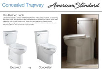 American Standard Cadet 3 Round-Front Two-Piece Toilet with Concealed Trapway, EverClean Surface, PowerWash Rim and Right Height Bowl - Includes Seat